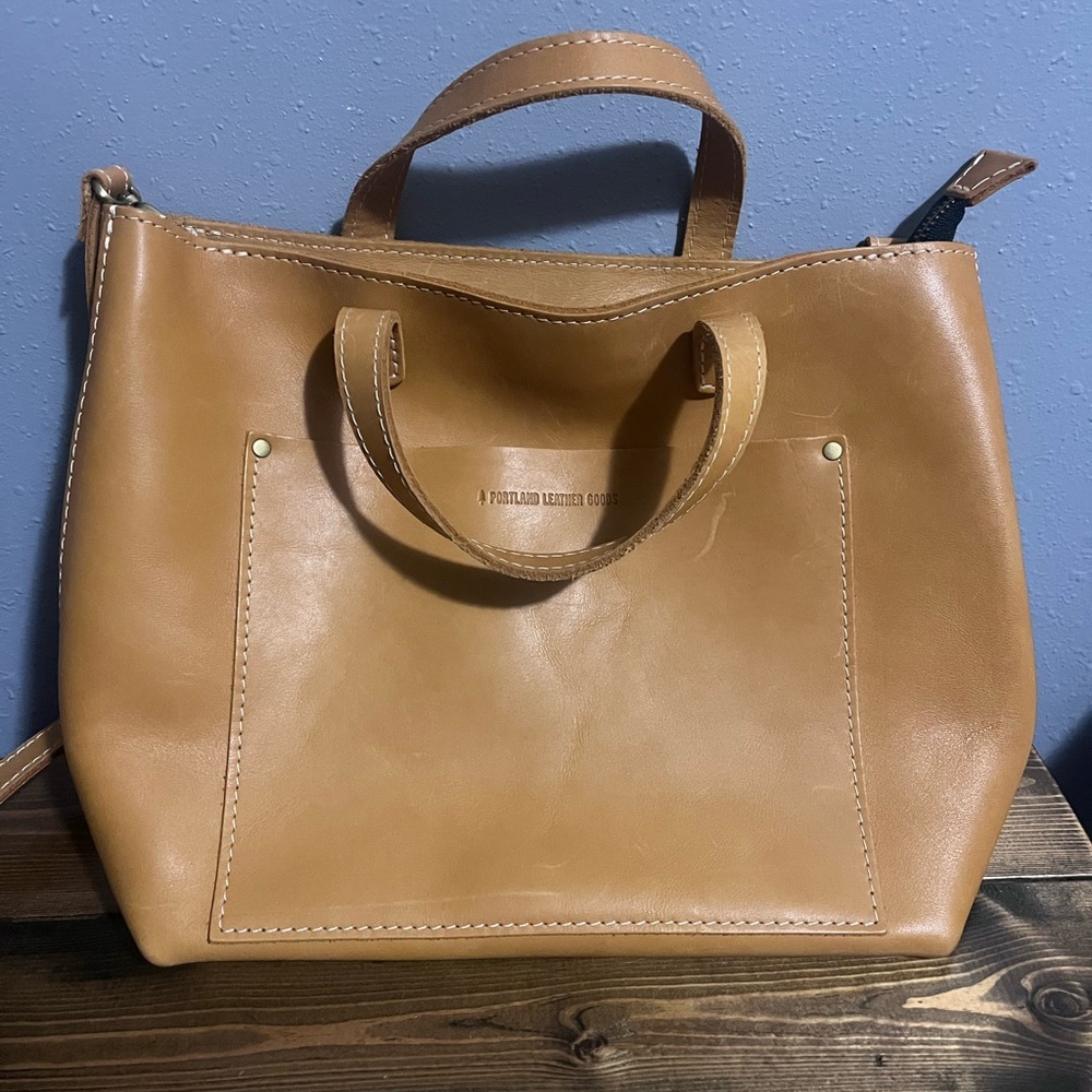 Portland Leather Sunflower Zipper Tote Bag